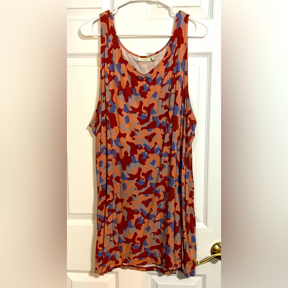 LOGO Lounge by Lorie Goldstein Camo Tank - 3X
